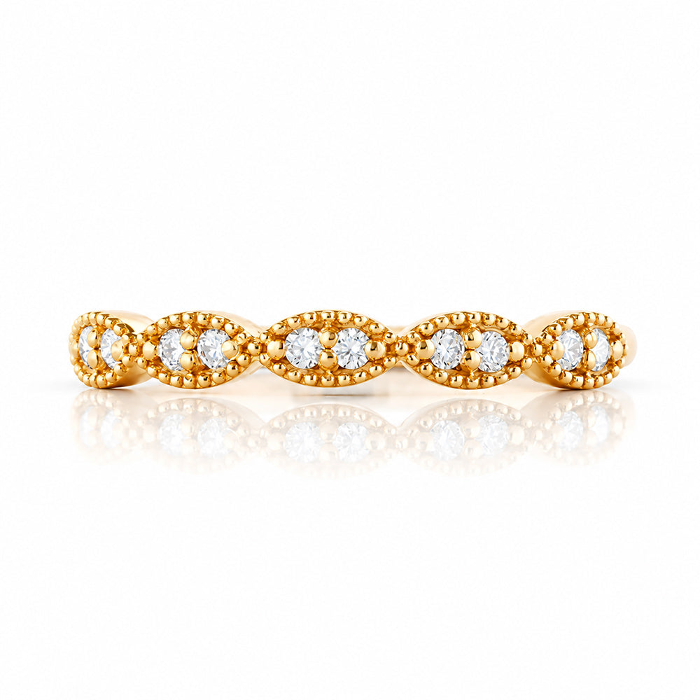 Viola, Lab Diamond Half Eternity Ring - Victoria's Jewellery