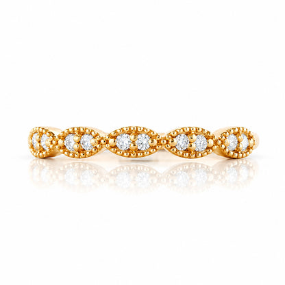 Viola, Lab Diamond Half Eternity Ring - Victoria's Jewellery