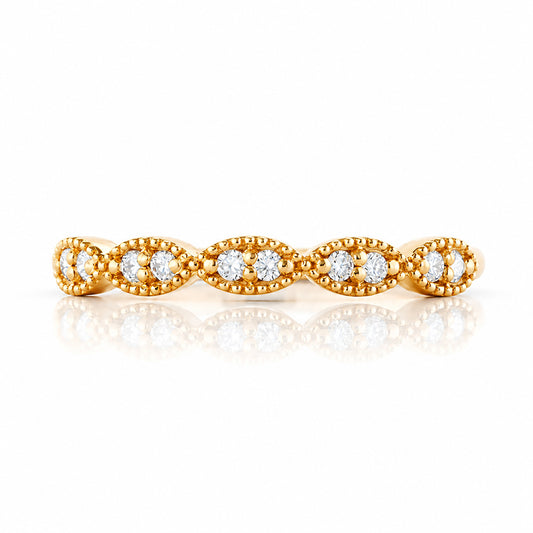 Viola, Lab Diamond Half Eternity Ring - Victoria's Jewellery