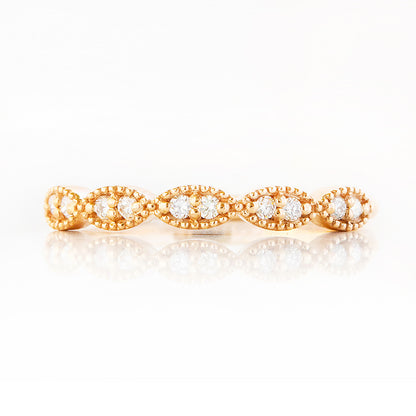 Viola, a Lab Diamond Half Eternity Ring