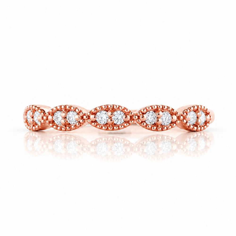 Viola, Lab Diamond Half Eternity Ring - Victoria's Jewellery