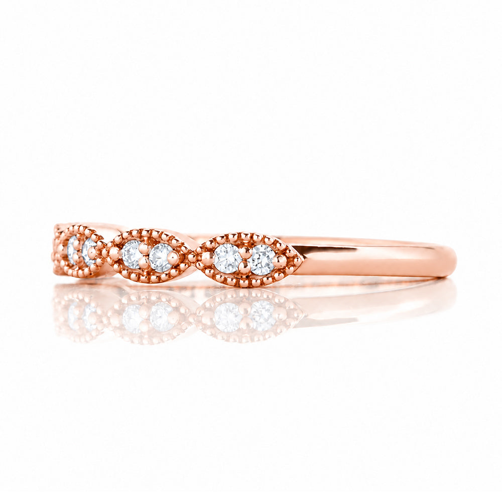 Viola, Lab Diamond Half Eternity Ring - Victoria's Jewellery