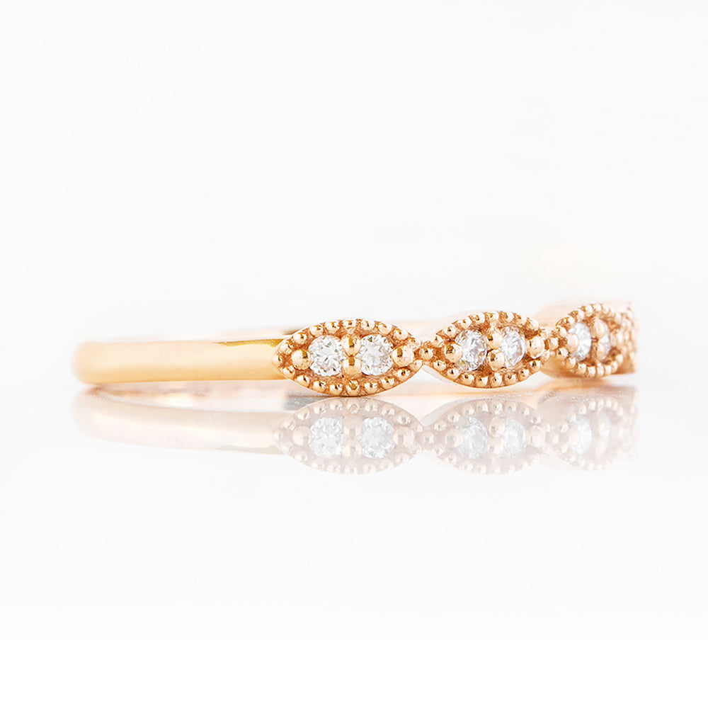 Viola, a Lab Diamond Half Eternity Ring