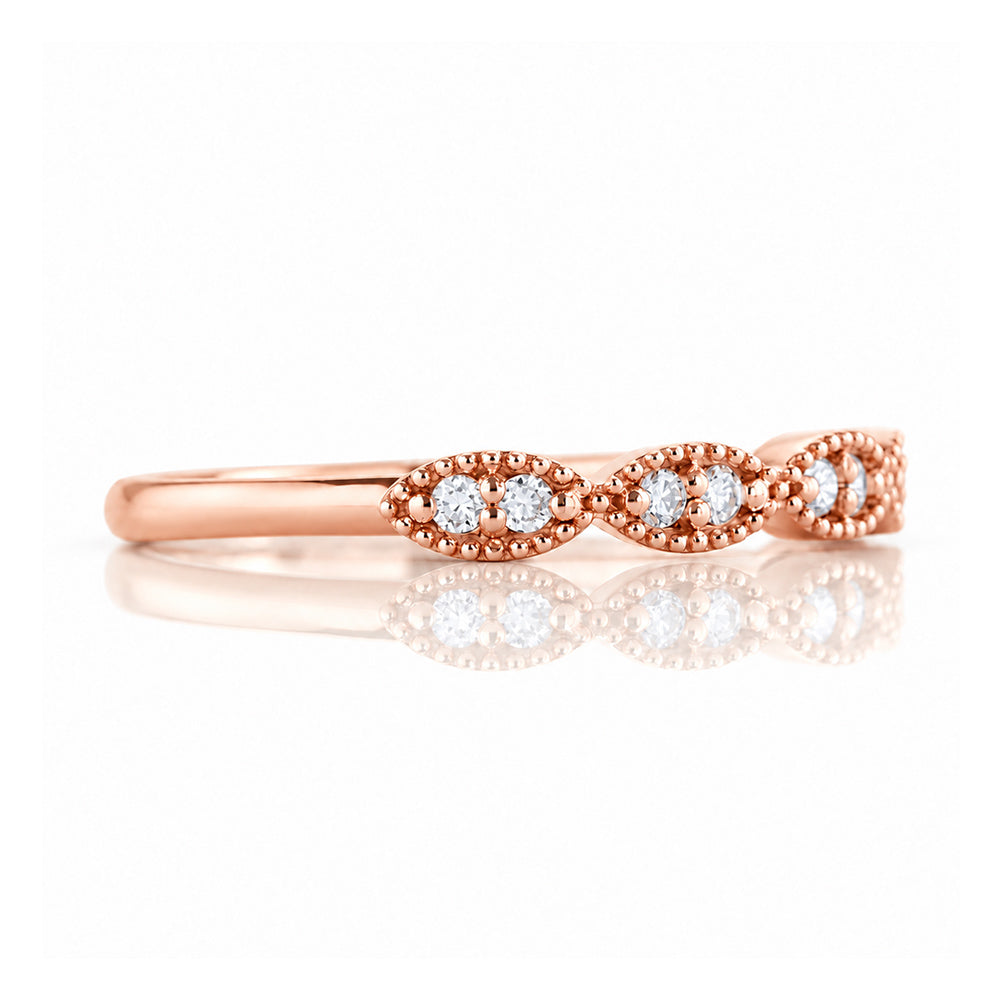 Viola, Lab Diamond Half Eternity Ring - Victoria's Jewellery