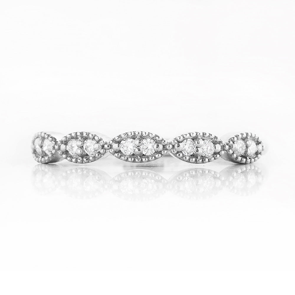 Viola, a Lab Diamond Half Eternity Ring
