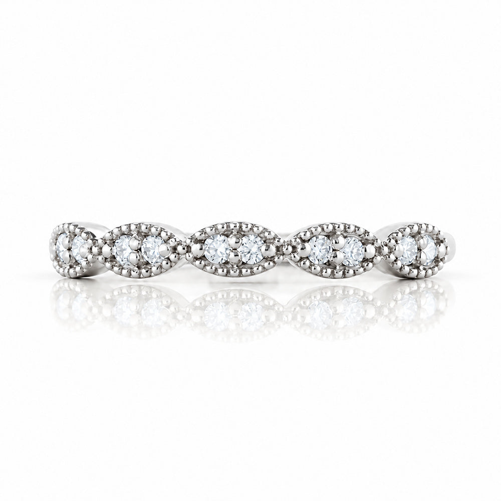 Viola, Lab Diamond Half Eternity Ring - Victoria's Jewellery