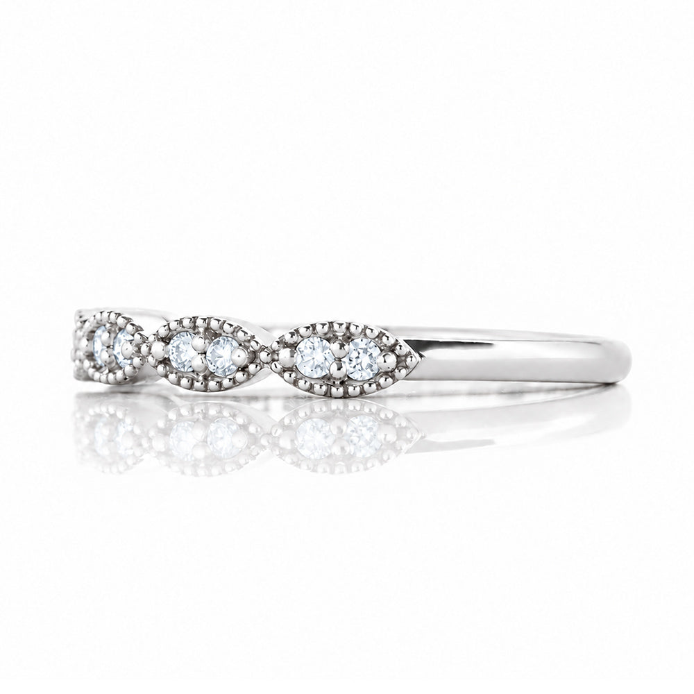 Viola, Lab Diamond Half Eternity Ring - Victoria's Jewellery