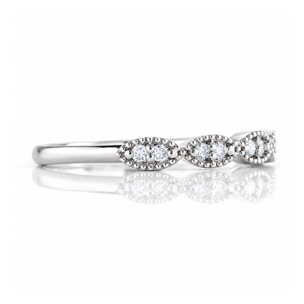 Viola, Lab Diamond Half Eternity Ring - Victoria's Jewellery