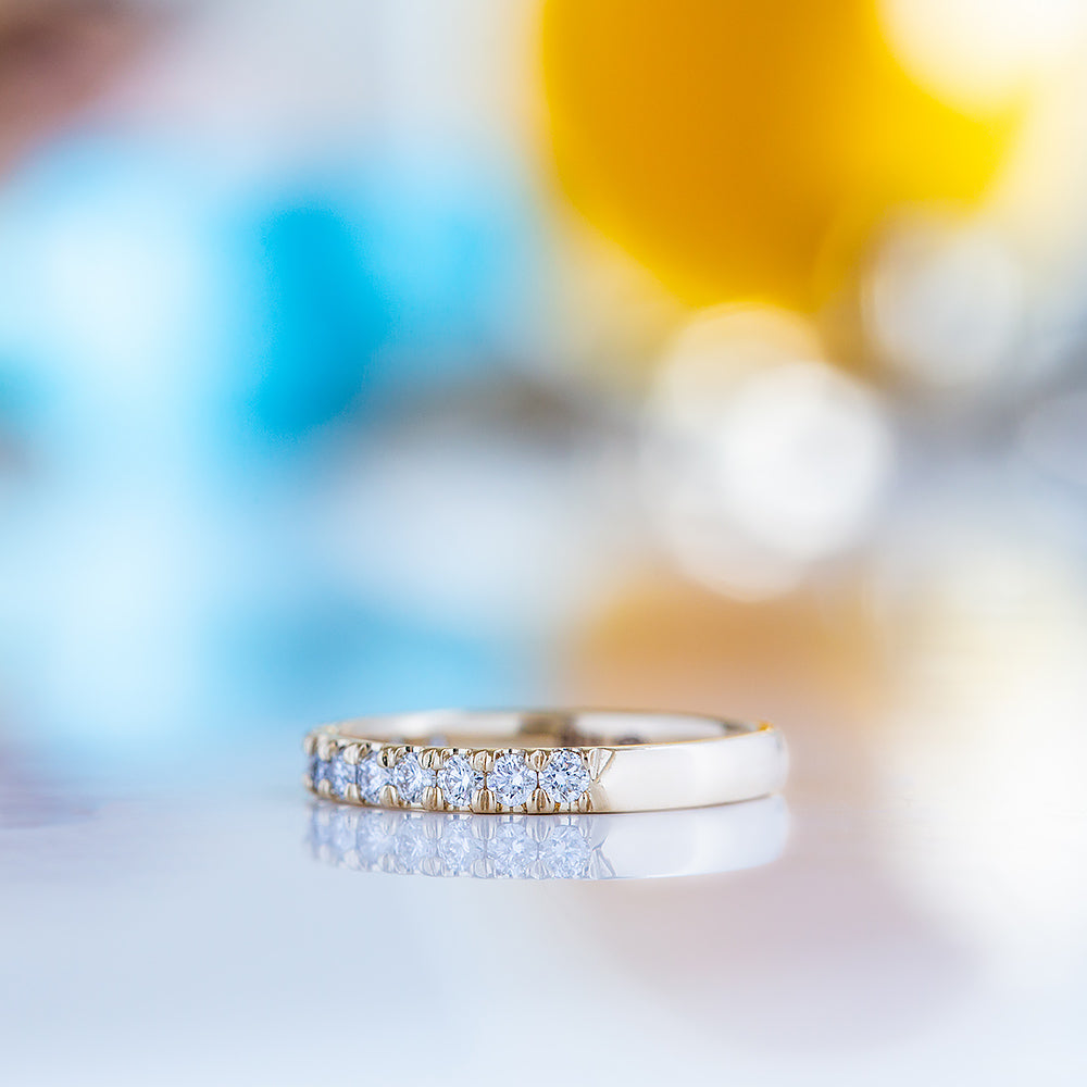 Emma, a Brilliant cut Lab Diamond Wedding Band - 2mm - Victoria's Jewellery