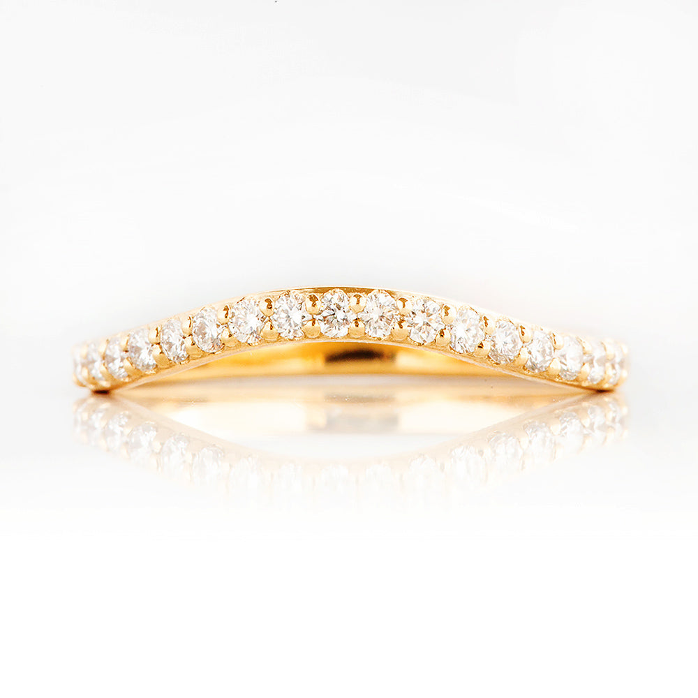 Lilly, a Curved Diamond Wedding Band - Victoria's Jewellery