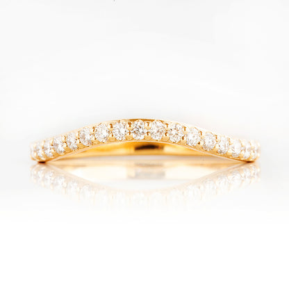 Lilly, a Curved Diamond Wedding Band - Victoria's Jewellery