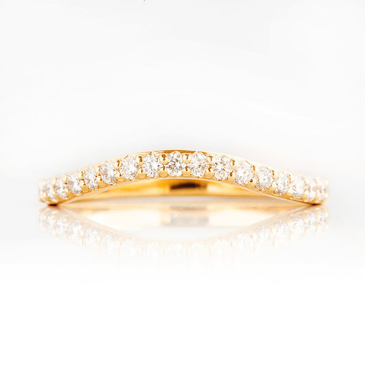 Lilly, a Curved Diamond Wedding Band - Victoria's Jewellery