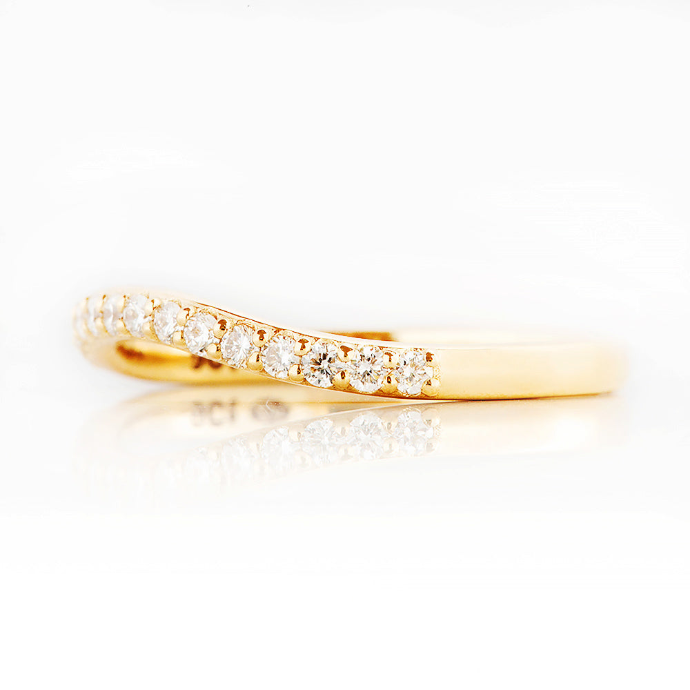 Lilly, a Curved Diamond Wedding Band - Victoria's Jewellery