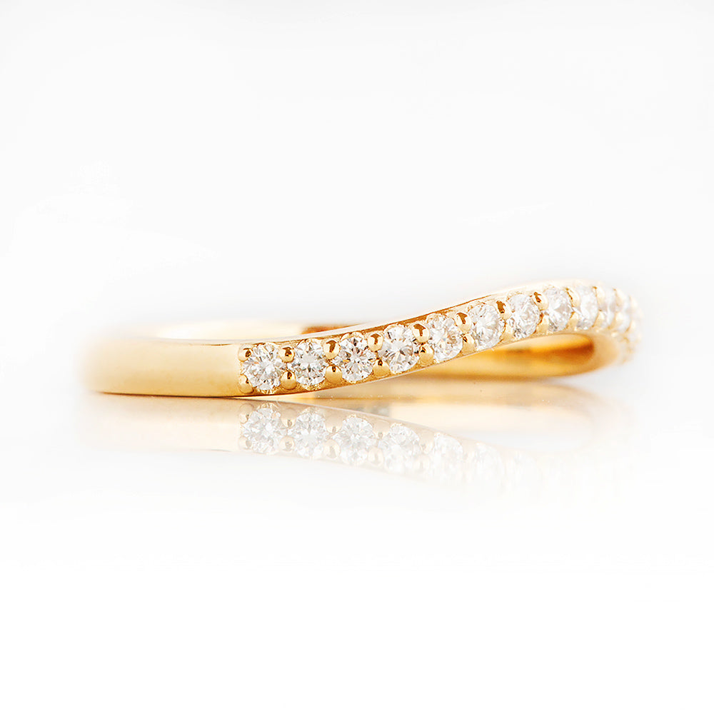 Lilly, a Curved Diamond Wedding Band - Victoria's Jewellery