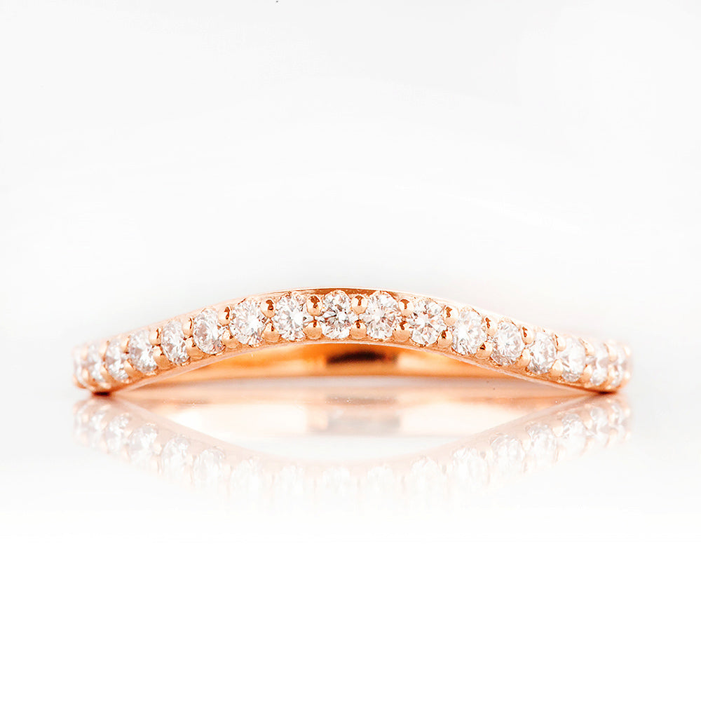 Lilly, a Curved Diamond Wedding Band - Victoria's Jewellery
