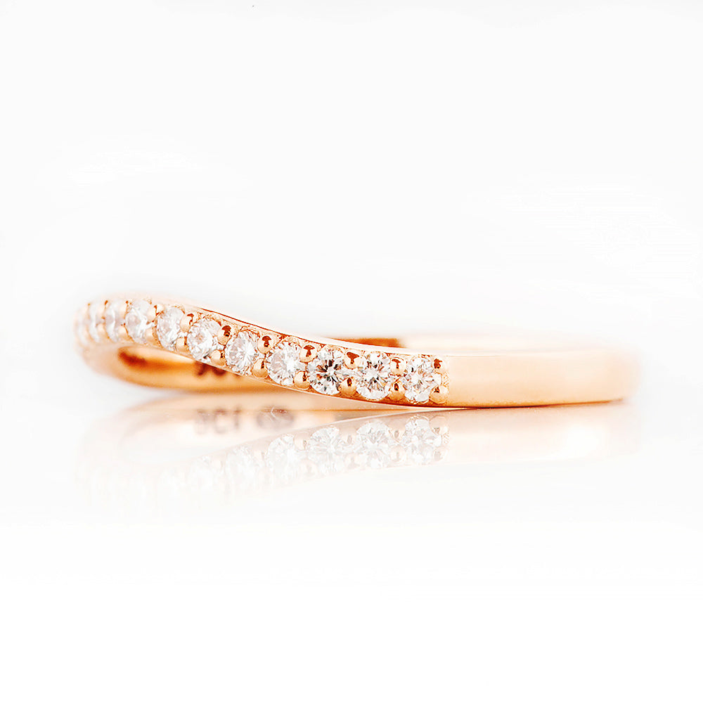 Lilly, a Curved Diamond Wedding Band - Victoria's Jewellery
