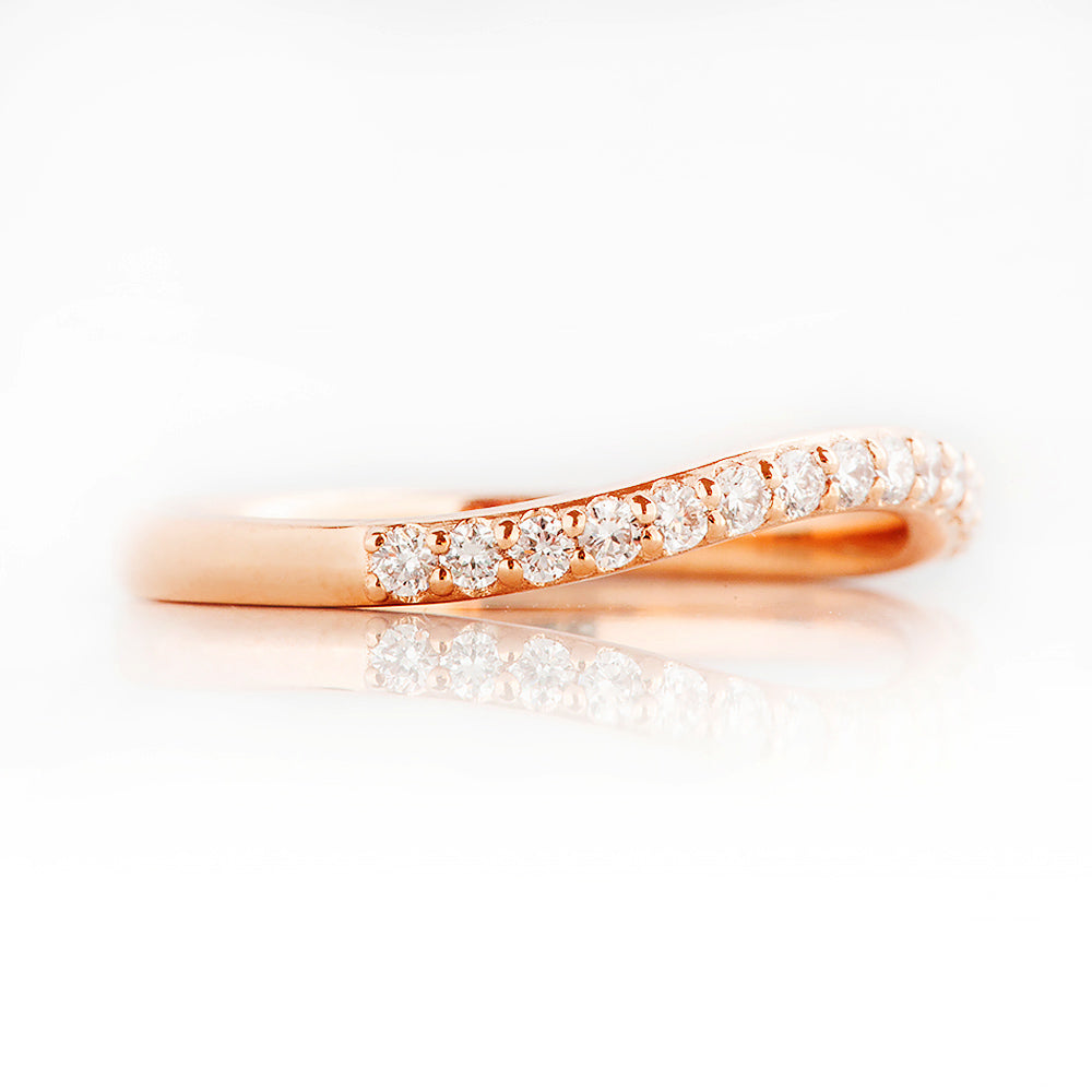 Lilly, a Curved Diamond Wedding Band - Victoria's Jewellery