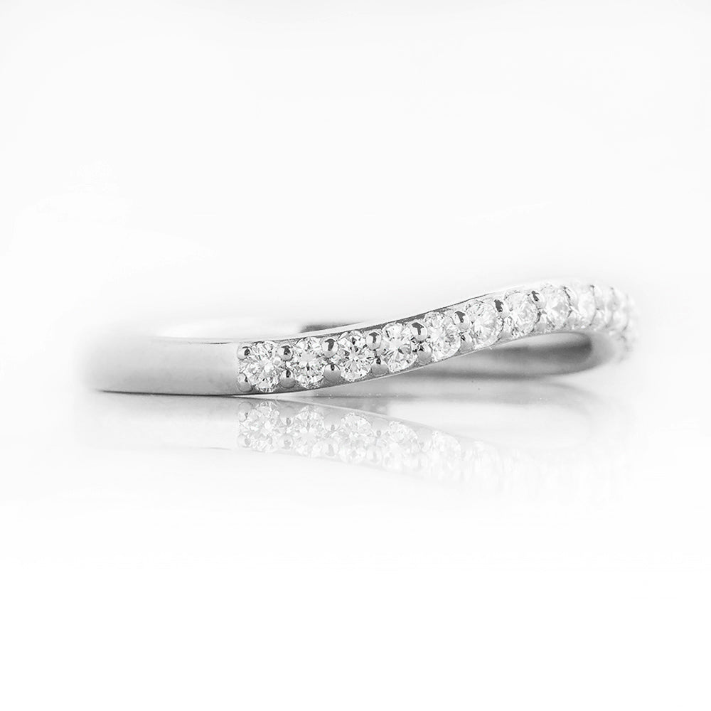 Lilly, a Curved Diamond Wedding Band - Victoria's Jewellery