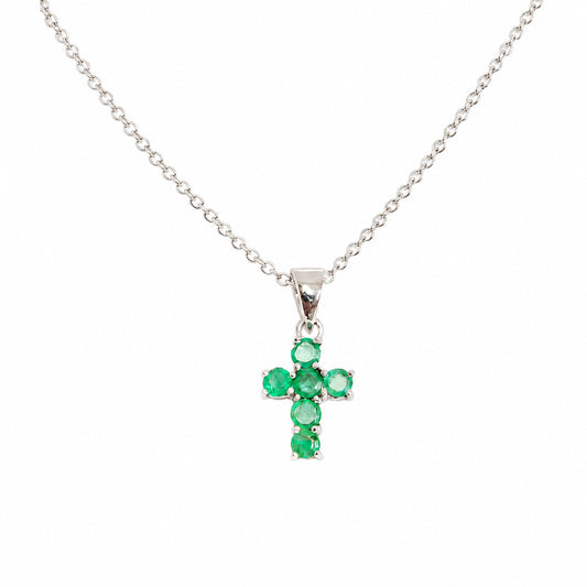 Emerald Cross Pendant