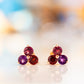 The Trilogy Amethyst, Rhodolite and Garnet Stud Earrings