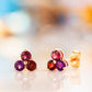 The Trilogy Amethyst, Rhodolite and Garnet Stud Earrings
