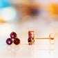 The Trilogy Amethyst, Rhodolite and Garnet Stud Earrings
