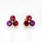 The Trilogy Amethyst, Rhodolite and Garnet Stud Earrings