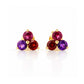 The Trilogy Amethyst, Rhodolite and Garnet Stud Earrings