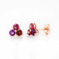 The Trilogy Amethyst, Rhodolite and Garnet Stud Earrings