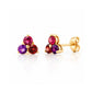 The Trilogy Amethyst, Rhodolite and Garnet Stud Earrings