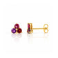 The Trilogy Amethyst, Rhodolite and Garnet Stud Earrings