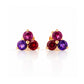 The Trilogy Amethyst, Rhodolite and Garnet Stud Earrings