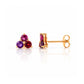 The Trilogy Amethyst, Rhodolite and Garnet Stud Earrings
