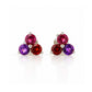 The Trilogy Amethyst, Rhodolite and Garnet Stud Earrings