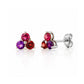 The Trilogy Amethyst, Rhodolite and Garnet Stud Earrings