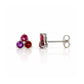 The Trilogy Amethyst, Rhodolite and Garnet Stud Earrings