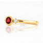 Milly, a Garnet and Lab Diamond Ring - Victoria's Jewellery