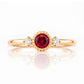 Milly, a Garnet and Lab Diamond Ring - Victoria's Jewellery