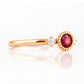 Milly, a Garnet and Lab Diamond Ring - Victoria's Jewellery