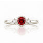 Milly, a Garnet and Lab Diamond Ring - Victoria's Jewellery