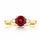 Lea, a Garnet and Lab Diamond Trilogy Ring - Victoria's Jewellery