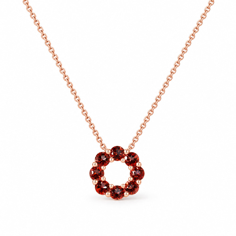 Circle of Life Necklace - Garnet - Victoria's Jewellery