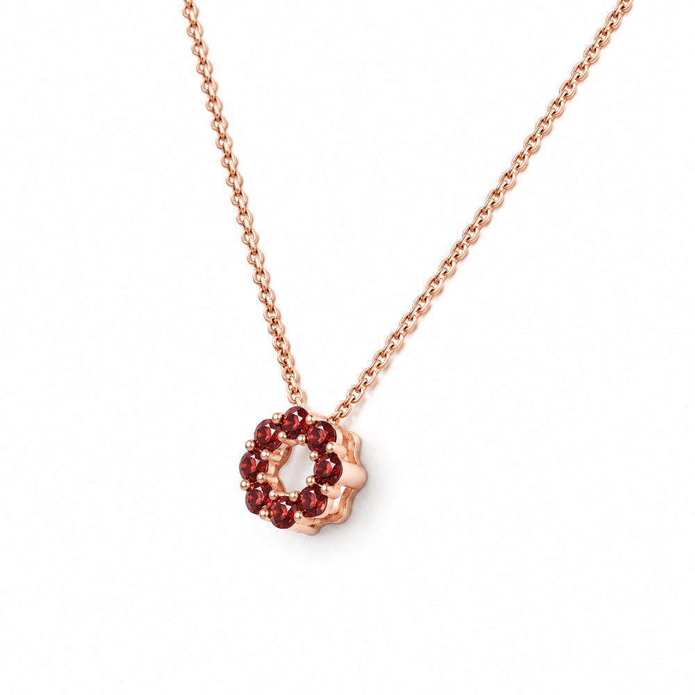 Circle of Life Necklace - Garnet - Victoria's Jewellery