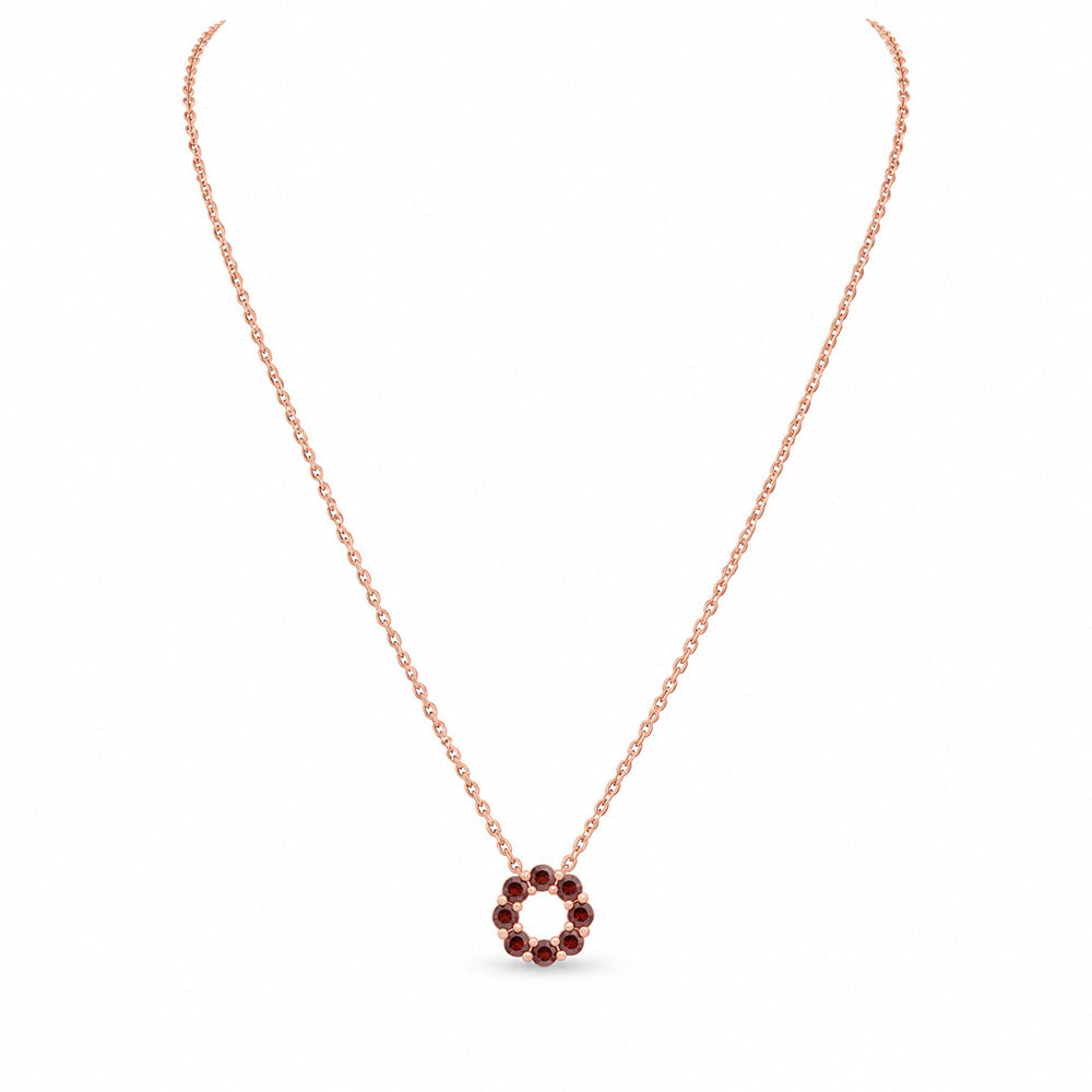 Circle of Life Necklace - Garnet - Victoria's Jewellery