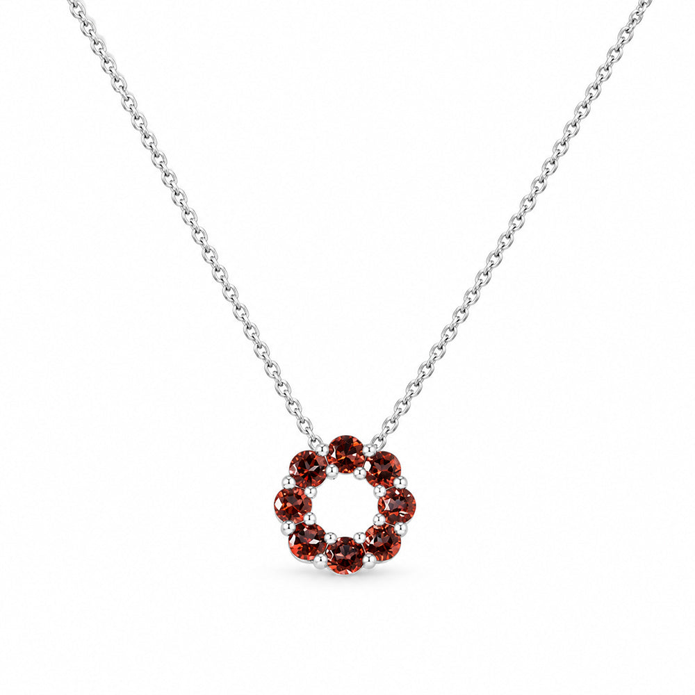 Circle of Life Necklace - Garnet - Victoria's Jewellery