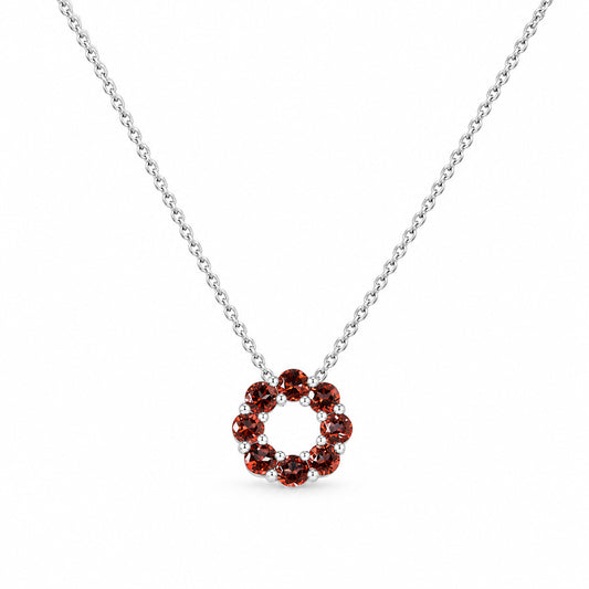 Circle of Life Necklace - Garnet