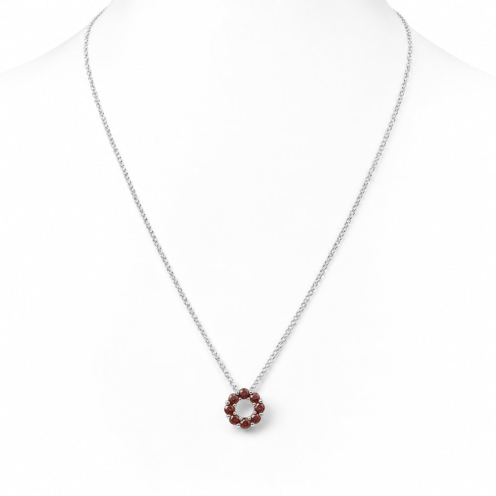 Circle of Life Necklace - Garnet - Victoria's Jewellery