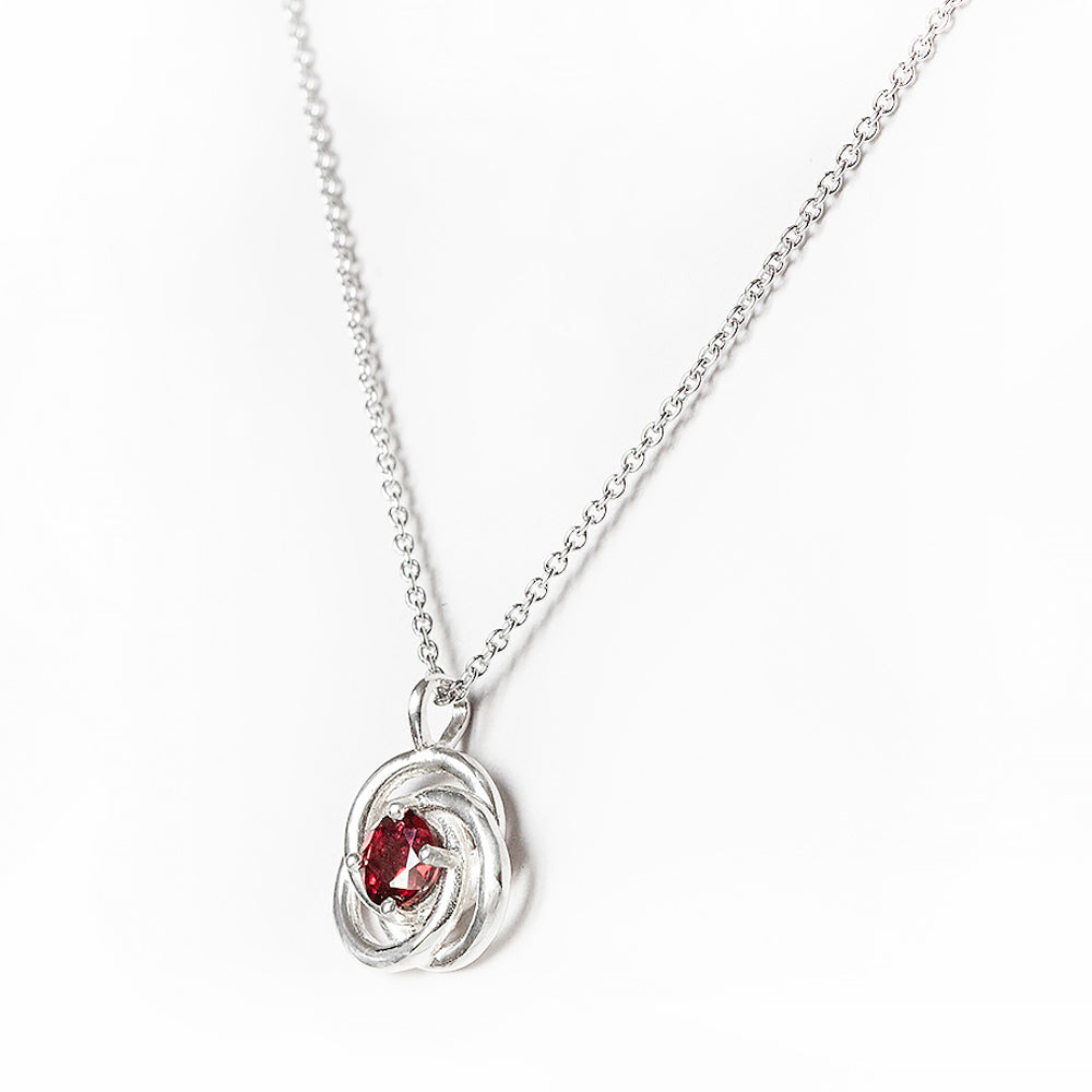 Freyja, Garnet Pendant - Victoria's Jewellery
