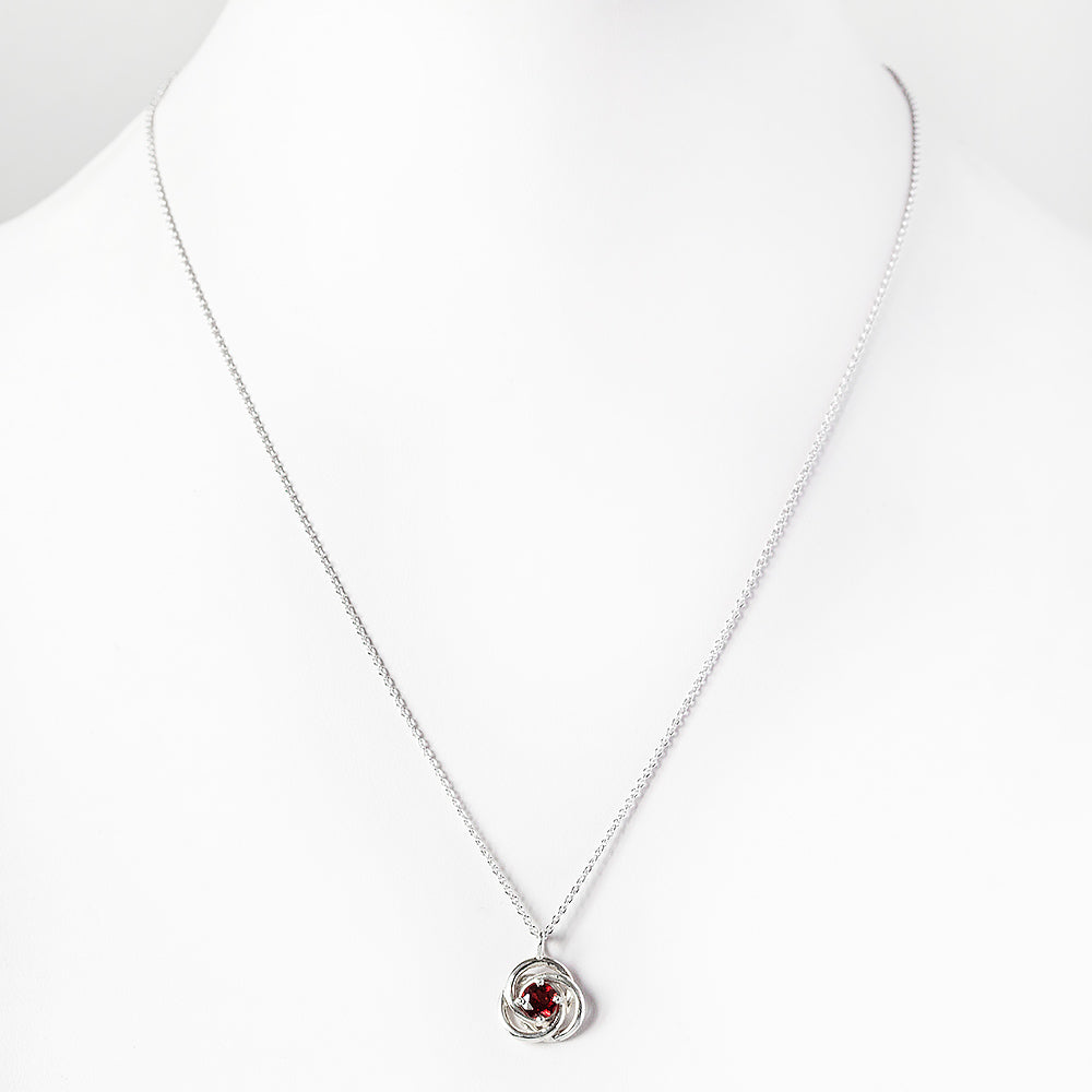 Freyja, Garnet Pendant - Victoria's Jewellery