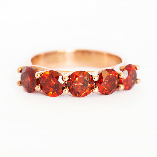 Amanda, a Garnet Trellis Ring - Victoria's Jewellery